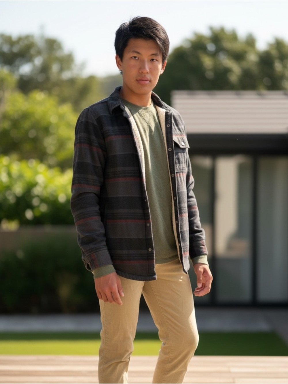 The North Face Black & Gray Plaid Shacket